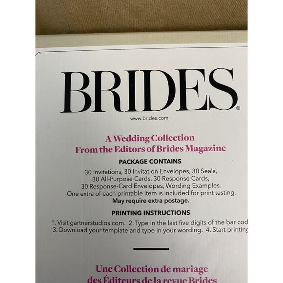 30 Gartner Studios Brides Invitation Kit Wedding Gold Dotson tan stock #16545 - Picture 2 of 5